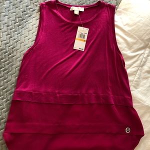 Michael Kors hot pink blouse.